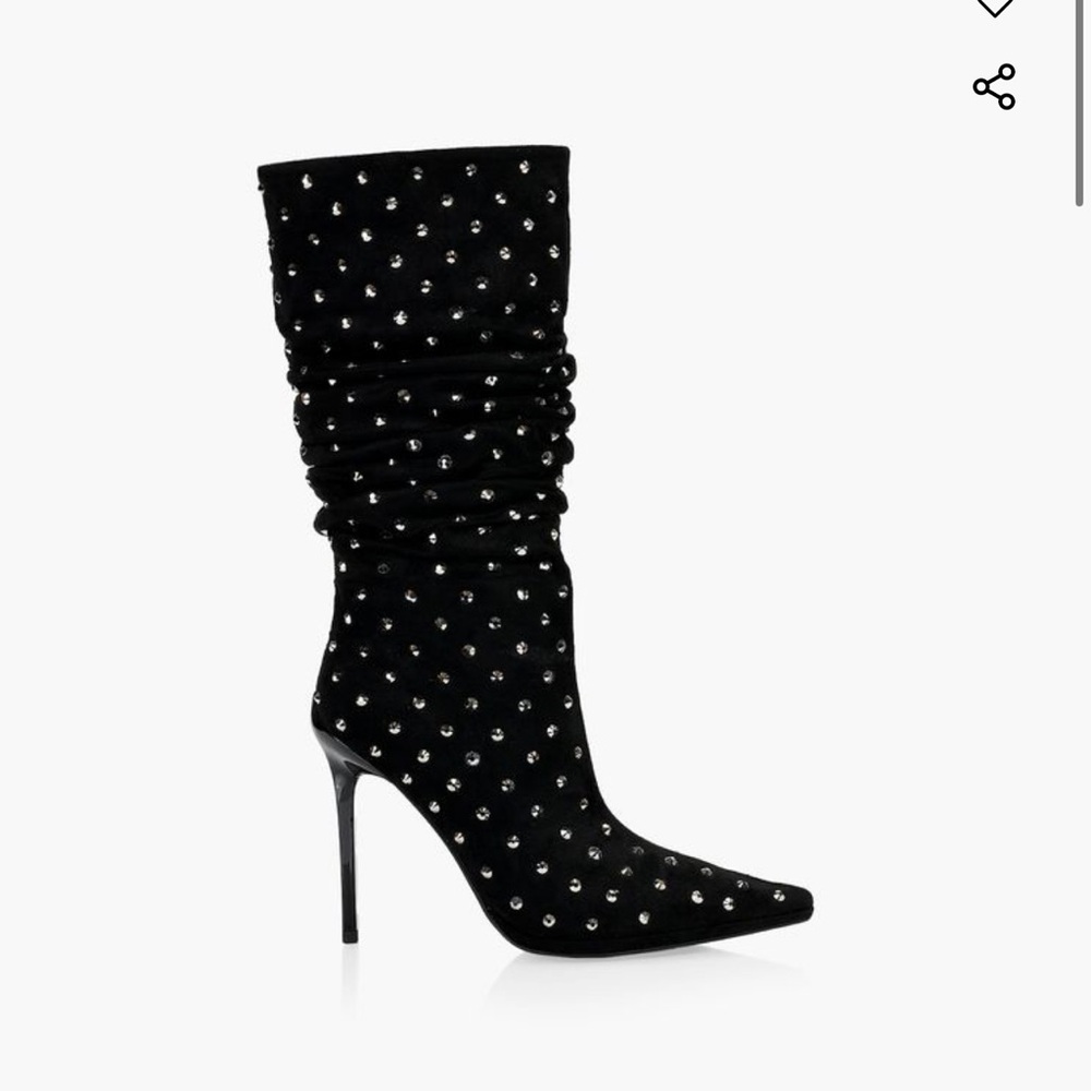 Black Studded Pointed heel boots B2 brand new in box